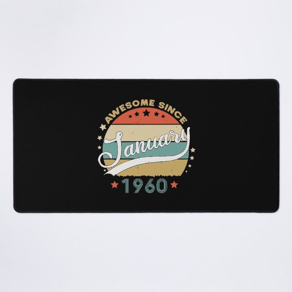 Item preview, Awesome Since january 1960 Birthday Retro Sunset Vintage Funny Gift For Birthday  designed and sold by KathrineSandnes.