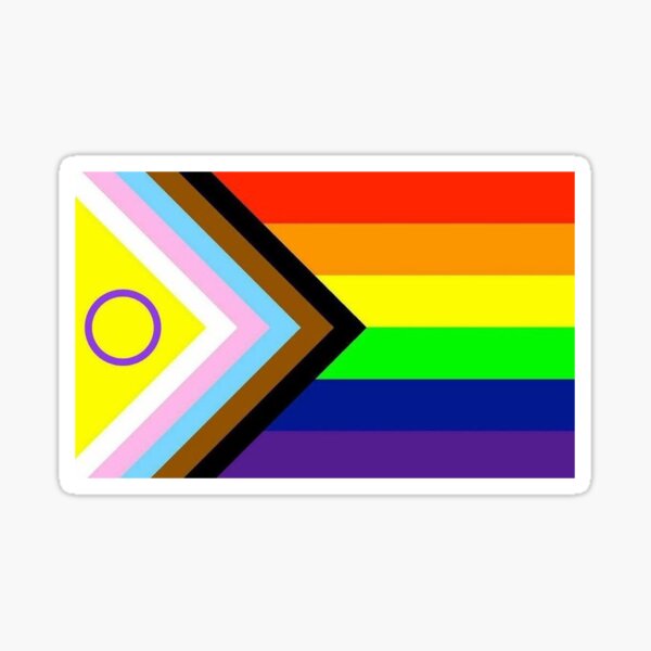 Intersex Progress Pride Flag Sticker For Sale By Kiippers Redbubble