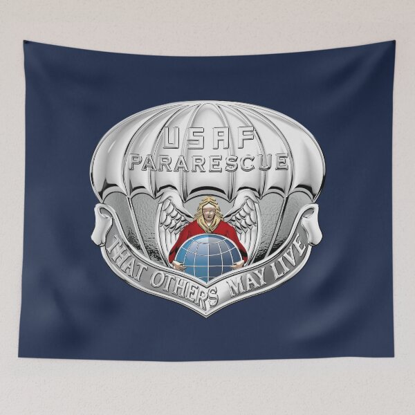 Item preview, Pararescuemen - PJ Badge over Blue Velvet designed and sold by Serge Averbukh Art Studio.