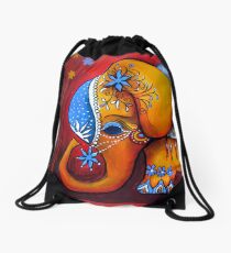 The Littlest Elephant Drawstring Bag