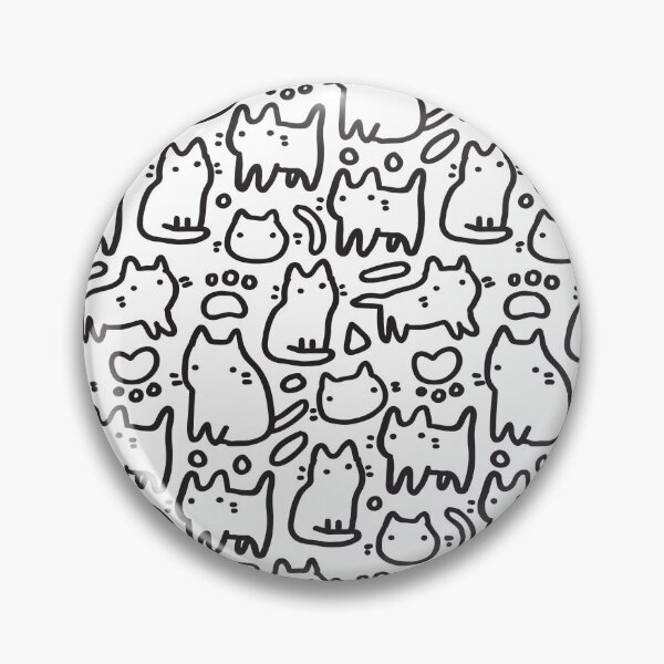 Item preview, Doodle cute kitty cats funny pattern designed and sold by kostolom3000.