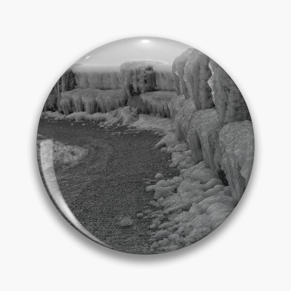 Item preview, Walking The Frozen Niagara Pathway - 1 - Monochrome ©  designed and sold by © Hany G. Jadaa © Prince John Photography.