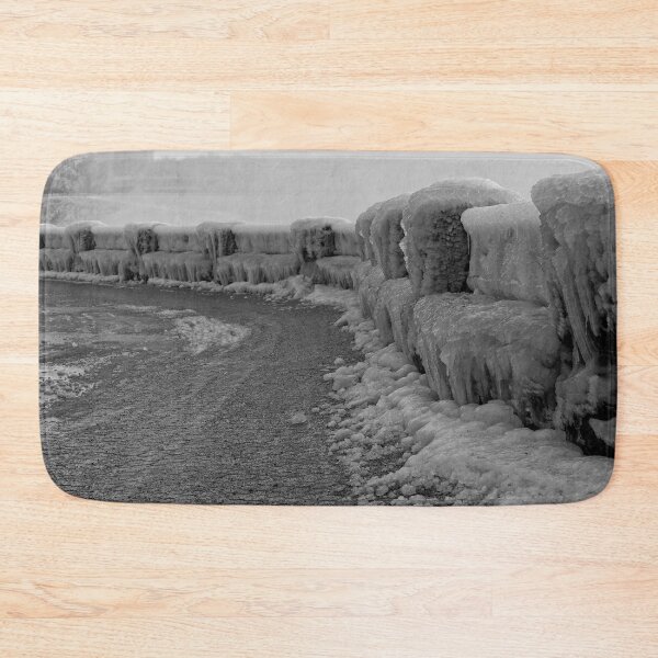 Item preview, Walking The Frozen Niagara Pathway - 1 - Monochrome ©  designed and sold by © Hany G. Jadaa © Prince John Photography.