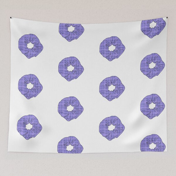 Item preview, Checkered scrunchies purple designed and sold by Zezeye.