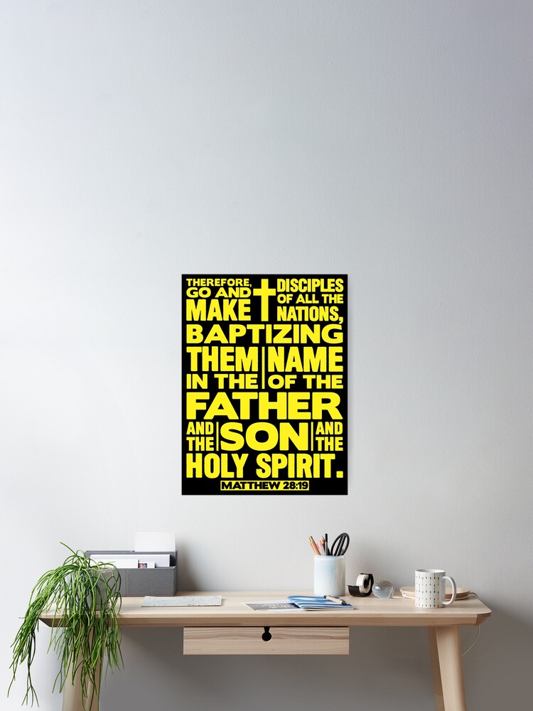 Thumbnail 1 of 3, Poster, Matthew 28:19 Make Disciples of all the Nations designed and sold by plushism.