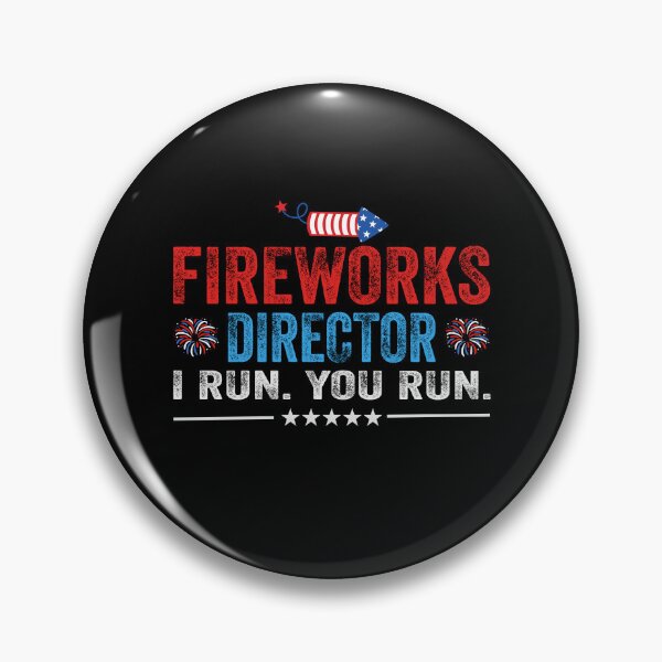 Artikelvorschau, 4. Juli Fireworks Director I Run You Run USA Patriotic entworfen und verkauft von EIMgraphic.