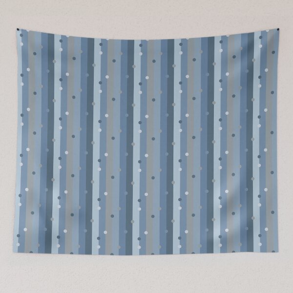 Artikelvorschau, Blue Heron Colors Vertical Stripes and Dots 5748 entworfen und verkauft von Art in My Loft.