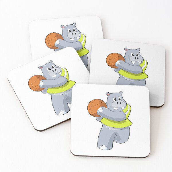Item preview, Hippo as Basketball player with Basketball designed and sold by Snabdesign84.