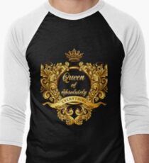 Queen of Absolutely Everything Gold Baroque Men's Baseball ¾ T-Shirt