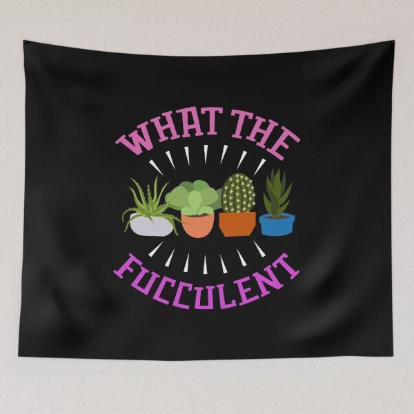 Item preview, What The Fucculent Funny Plant Pun Funny Gardening Succulent designed and sold by haselshirt.