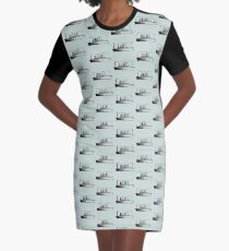 Ghost Liner Graphic T-Shirt Dress