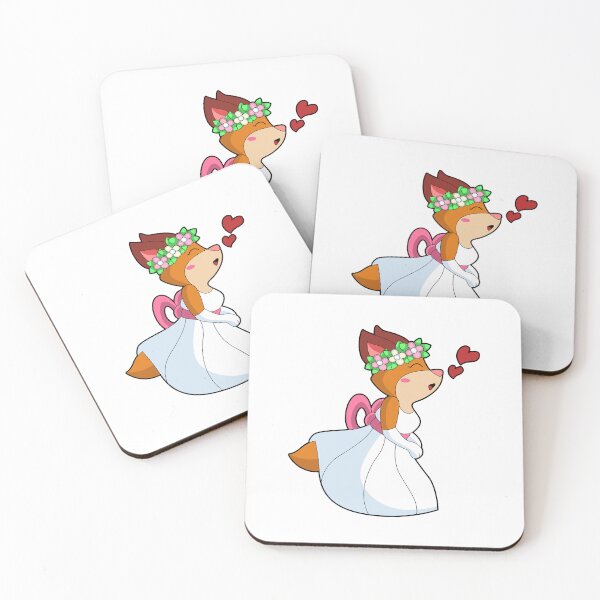 Item preview, Fox as Bride with with Wedding dress Flower wreath designed and sold by Snabdesign84.