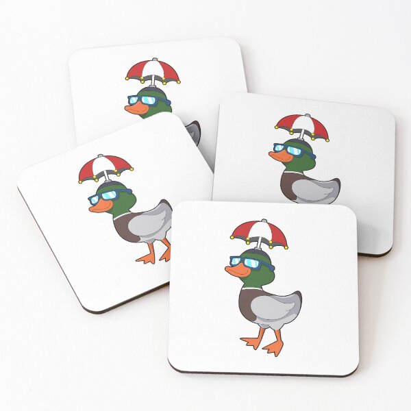 Item preview, Duck at Raining with Umbrella designed and sold by Snabdesign84.