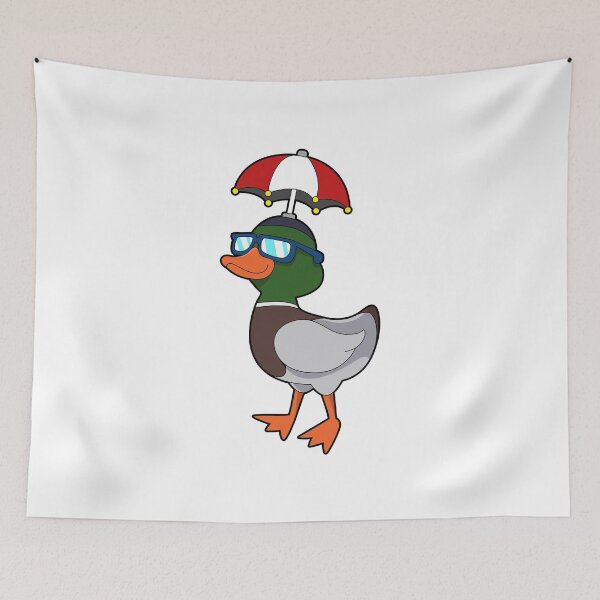 Item preview, Duck at Raining with Umbrella designed and sold by Snabdesign84.