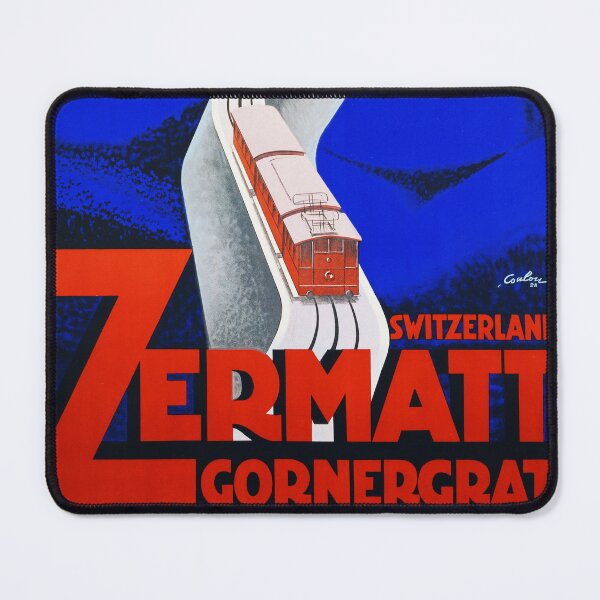 Item preview, Switzerland ZERMATT Gornergrat Pennine Alps 1928 Vintage Railway Railroad Poster designed and sold by retroposters.