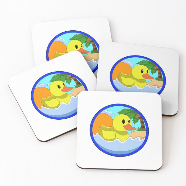 Item preview, Duck on Beach with Palm trees designed and sold by Snabdesign84.