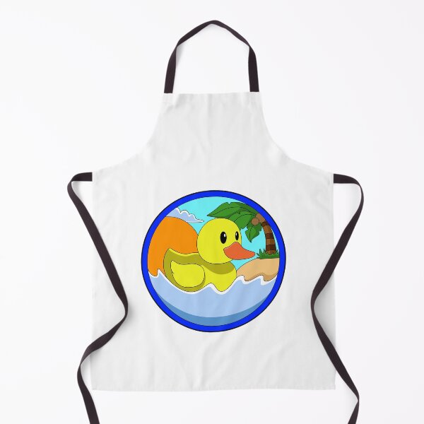 Item preview, Duck on Beach with Palm trees designed and sold by Snabdesign84.