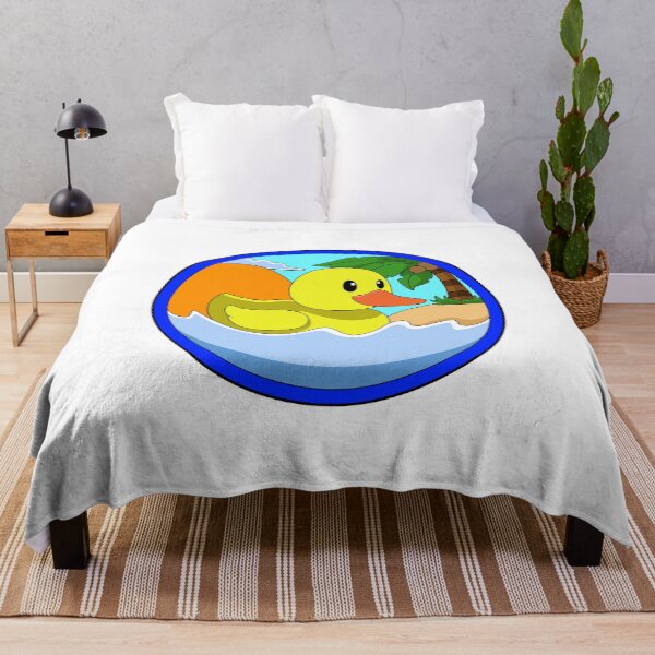 Item preview, Duck on Beach with Palm trees designed and sold by Snabdesign84.
