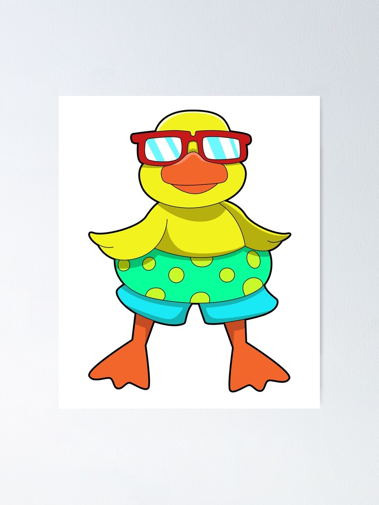 Thumbnail 1 of 3, Poster, Duck Swimming Inflatable float Summer designed and sold by Snabdesign84.