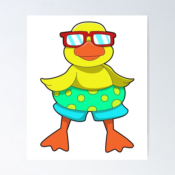 Item preview, Duck with Swim ring & Sunglasses designed and sold by Snabdesign84.