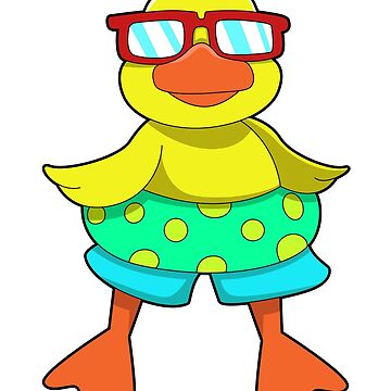 Artwork thumbnail, Duck Swimming Inflatable float Summer by Snabdesign84