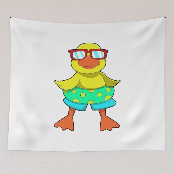 Item preview, Duck with Swim ring & Sunglasses designed and sold by Snabdesign84.