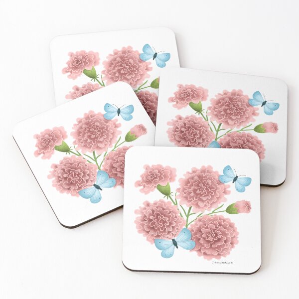 Item preview, Carnation Flowers and Butterflies designed and sold by julianamotzko.