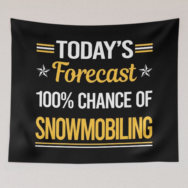 Item preview, Funny Today's Forecast Snowmobiling Snowmobile designed and sold by TroyaBrewer.