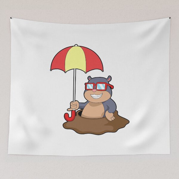 Item preview, Mole at Raining with Umbrella designed and sold by Snabdesign84.