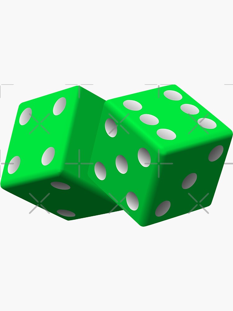 "Rolled Dice" Sticker for Sale by MGSTAR Redbubble
