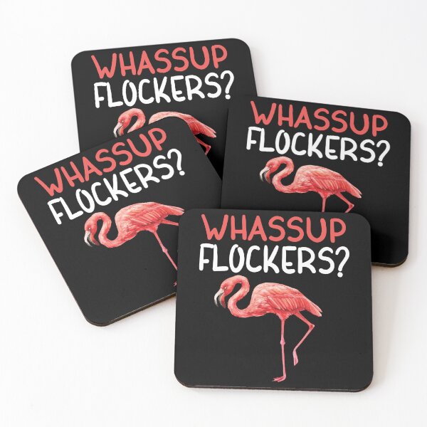 Item preview, Whassup Flockers - Funny Flamingo Tshirt designed and sold by SunsetGloww.