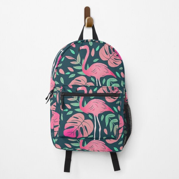 Item preview, Flamingo Monstera Dance in Pinks and Greens designed and sold by Guided by Light Art.