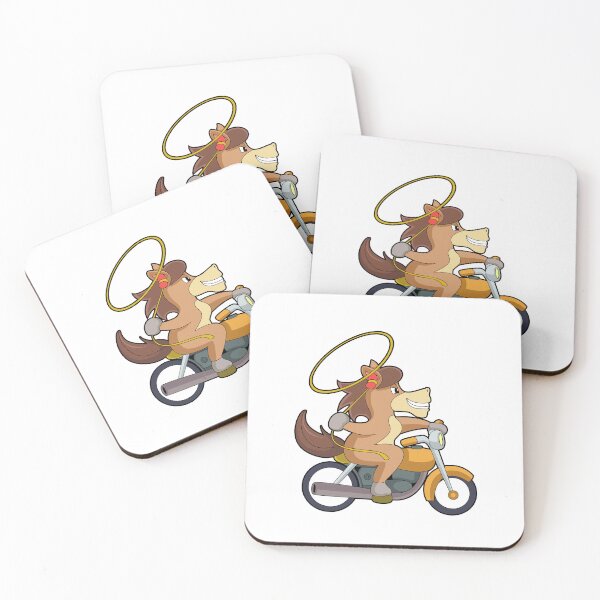 Item preview, Horse as Cowboy with Lasso & Motorcycle designed and sold by Snabdesign84.