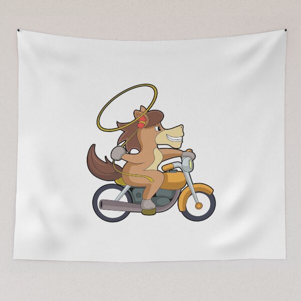 Item preview, Horse as Cowboy with Lasso & Motorcycle designed and sold by Snabdesign84.