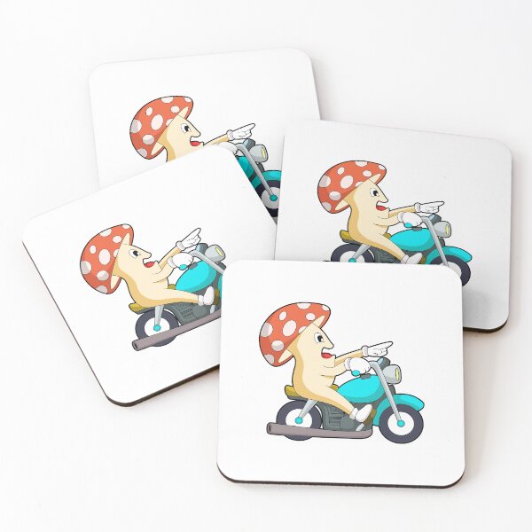 Item preview, Mushroom as Biker with Motorcycle designed and sold by Snabdesign84.