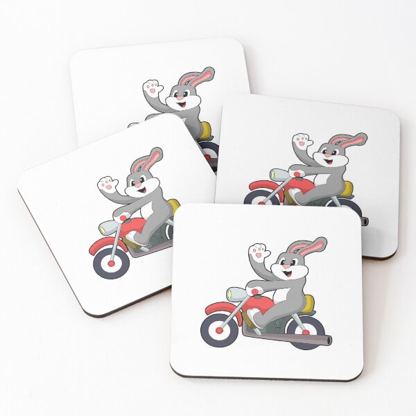 Item preview, Rabbit as Biker with Motorcycle designed and sold by Snabdesign84.