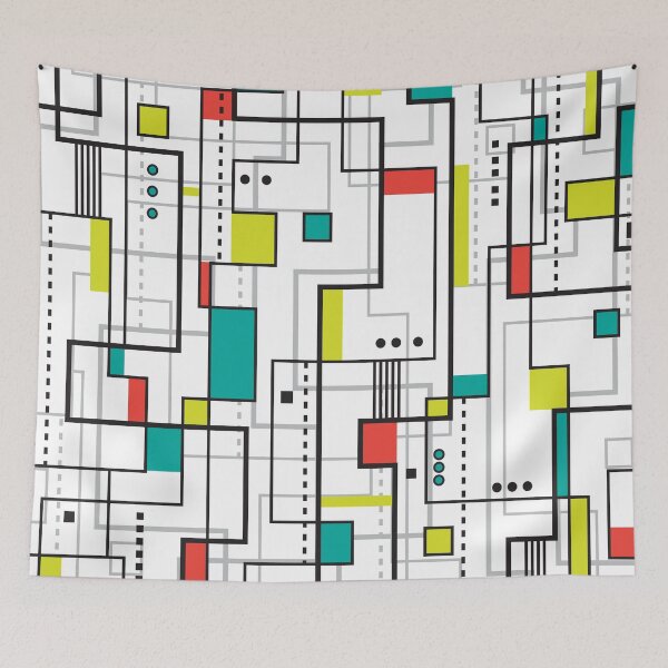 Item preview, Midcentury Modern Circuitry  designed and sold by Makanahele.
