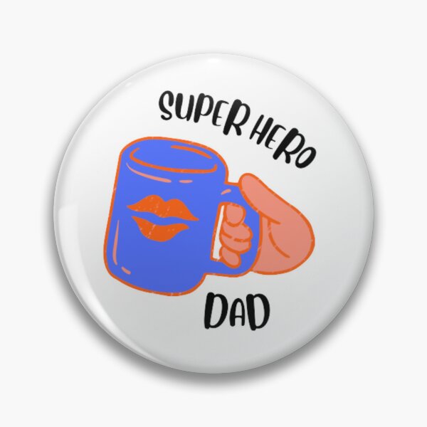 Item preview, Super Hero Dad with Big Kiss ,Happy Fathers Day , designed and sold by DeeCeeFashion.