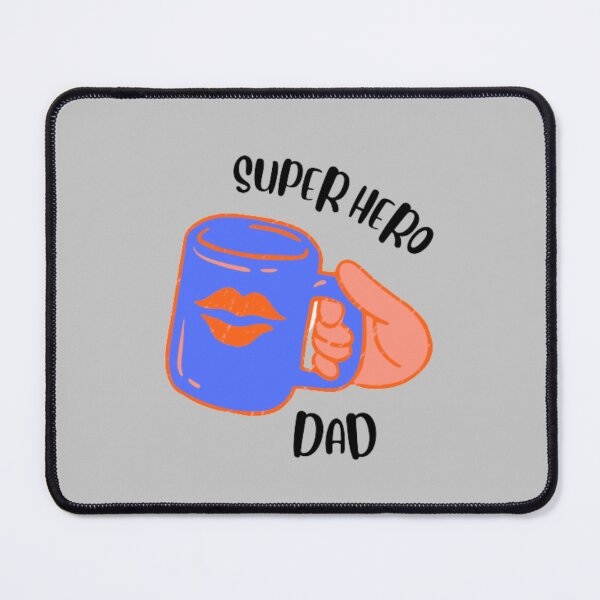 Item preview, Super Hero Dad with Big Kiss ,Happy Fathers Day , designed and sold by DeeCeeFashion.