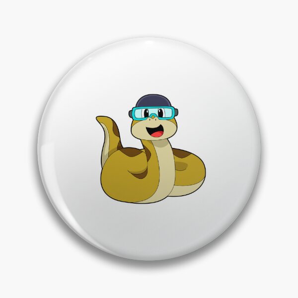 Item preview, Snake with Swimming goggles designed and sold by Snabdesign84.