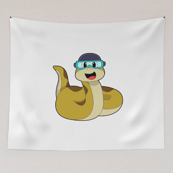 Item preview, Snake with Swimming goggles designed and sold by Snabdesign84.