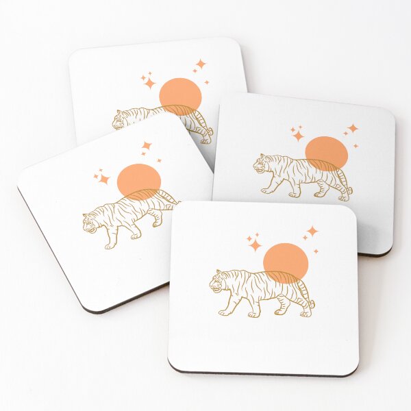 Item preview, Sunset tiger with stars  designed and sold by AbiLeads.