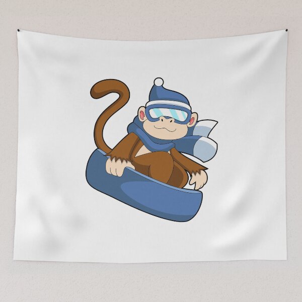 Item preview, Monkey as Snowboarder with Sonowboard designed and sold by Snabdesign84.