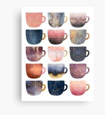 Pretty Coffee Cups 2 Metal Print