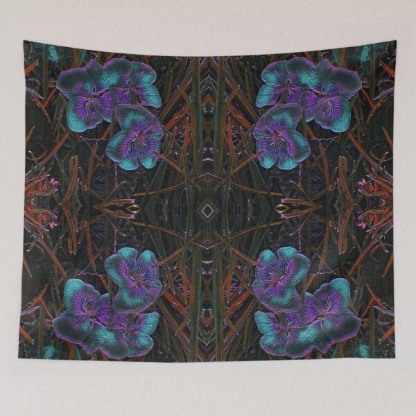 Item preview, Nightshade Blue Wild Violets Pattern  designed and sold by SunshineWalker.