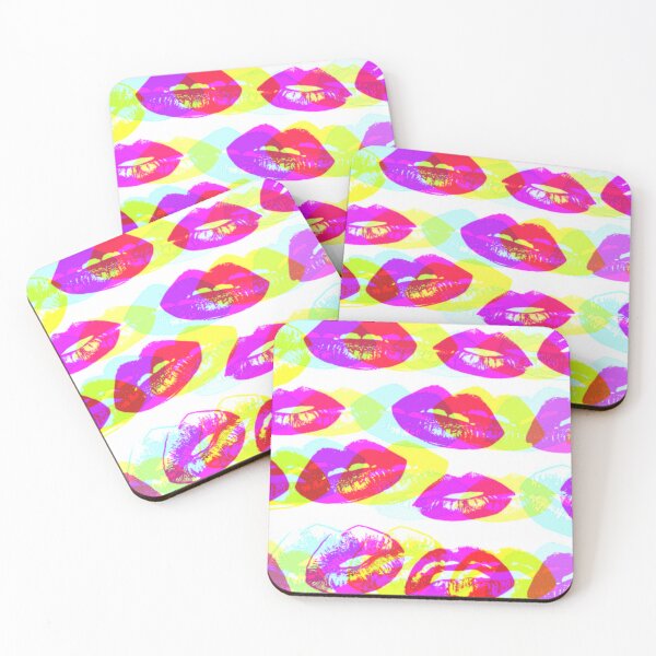 Item preview, Pop Art Inspired Technicolor Lips designed and sold by TotallyRetroArt.