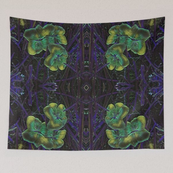 Item preview, Nightshade Yellow-Green Wild Violets Pattern  designed and sold by SunshineWalker.