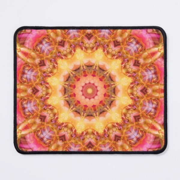 Item preview, Be Free Mandala in Pink, Yellow and Purple designed and sold by Kelly Dietrich Mandala & Fractal Art.