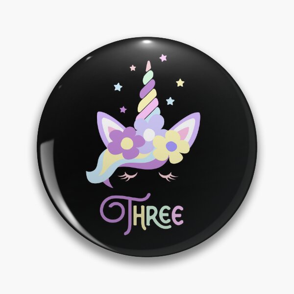Item preview, Girls Unicorn Birthday 3rd - Three designed and sold by Mercheesy.