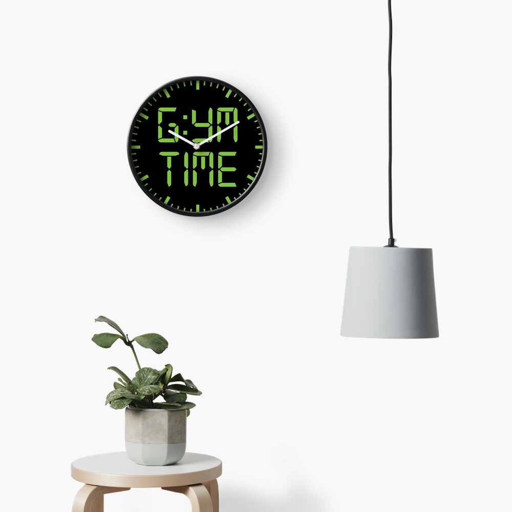 "GYM Time Clock" Clock for Sale by mchanfitness Redbubble